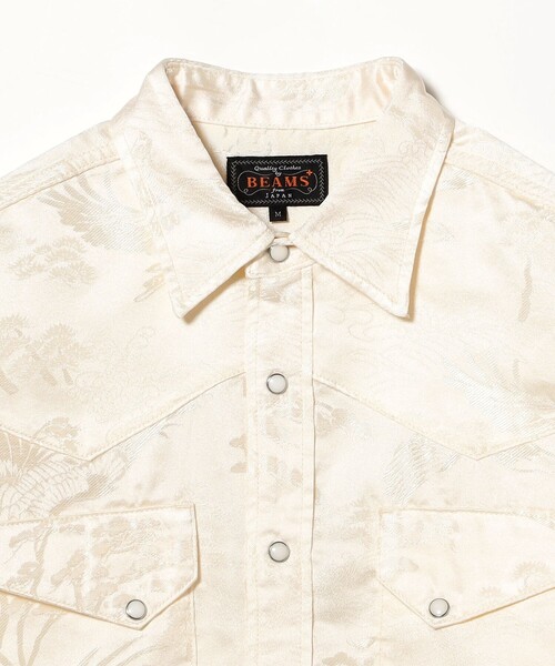BEAMS PLUS（ビームスプラス）の「Western Shirt Jacquard（シャツ/ブラウス・メンズ・ホワイト・SMALL/MEDIUM/LARGE/X-LARGE）」の7枚目の写真
