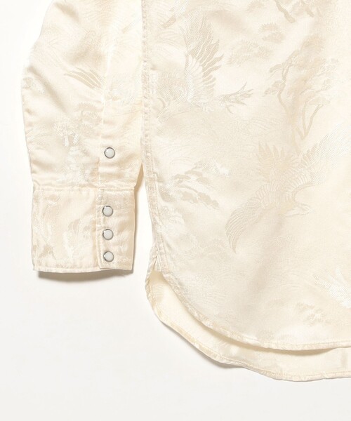 BEAMS PLUS（ビームスプラス）の「Western Shirt Jacquard（シャツ/ブラウス・メンズ・ホワイト・SMALL/MEDIUM/LARGE/X-LARGE）」の8枚目の写真