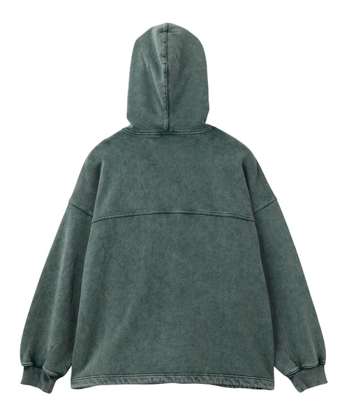 X-girl（エックスガール）の「FADED FACE LABEL ANORAK SWEAT HOODIE（パーカー・レディース・ブラック/パープル/グリーン・S/M）」の10枚目の写真