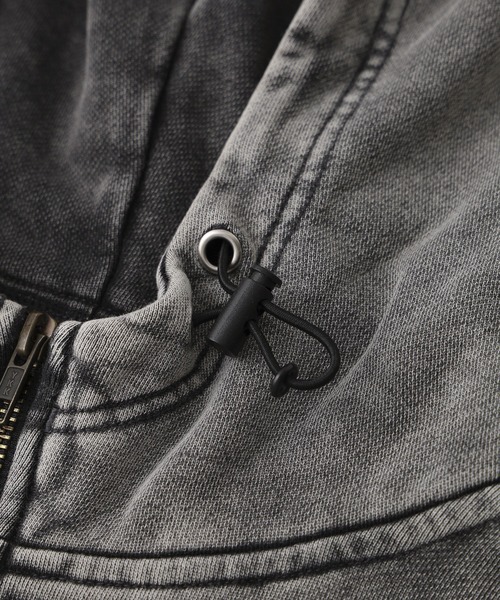 X-girl（エックスガール）の「FADED FACE LABEL ANORAK SWEAT HOODIE（パーカー・レディース・ブラック/パープル/グリーン・S/M）」の14枚目の写真