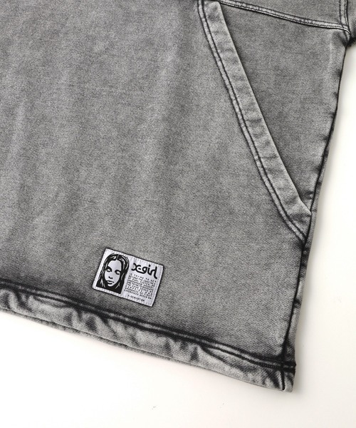 X-girl（エックスガール）の「FADED FACE LABEL ANORAK SWEAT HOODIE（パーカー・レディース・ブラック/パープル/グリーン・S/M）」の16枚目の写真