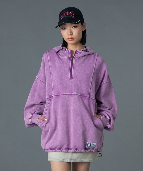 パーカー　プルオーバー　パックナンバー Lサイズ  綺麗めパープル SWEAT ANORAK PARKA X-girl – calif（カリフ）公式サイト