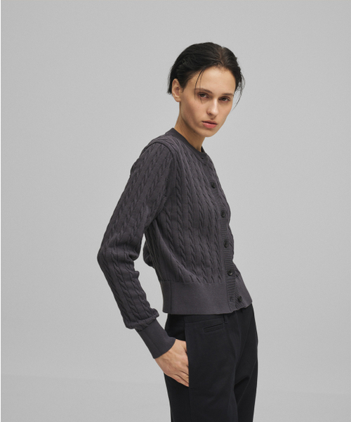 ANOTHER OFFICE WOMEN(アナザー オフィス ウーマン)の「w. Current Cable Cardigan (Dark Navy)(カーディガン/ボレロ・レディース・その他・0)」の3枚目の写真