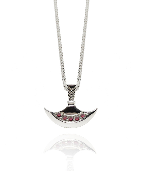 Anubis Garnet Spear Necklace