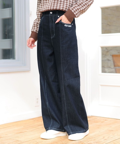 【NEW】マリークワント（MARY QUANT）/ペイントデイジーデニム パンツ ペイントデイジーデニム パンツ（デニムパンツ）｜MARY QUANT（マリー