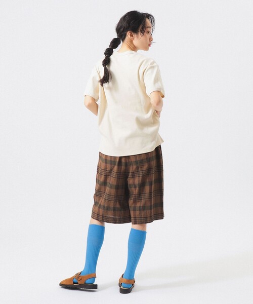 Healthknit(ヘルスニット)の「【別注】Healthknit / ヘビー リブ ショートスリーブ Tシャツ(Tシャツ/カットソー・レディース・ホワイト系その他7/ピンク/ネイビー・ONE SIZE)」の6枚目の写真