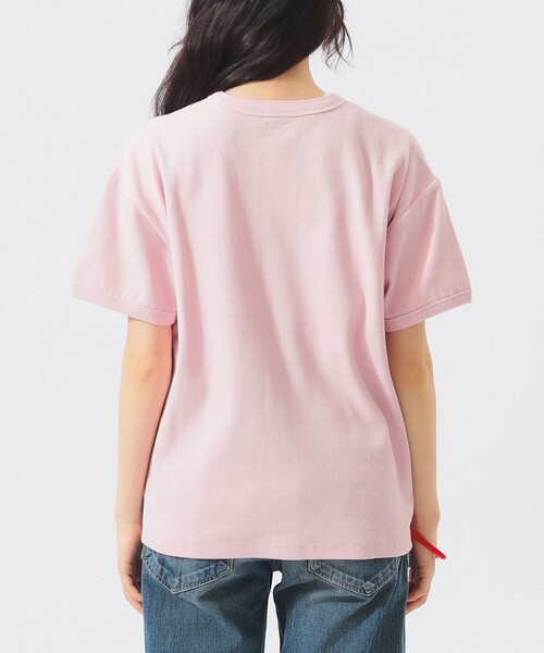 Healthknit(ヘルスニット)の「【別注】Healthknit / ヘビー リブ ショートスリーブ Tシャツ(Tシャツ/カットソー・レディース・ホワイト系その他7/ピンク/ネイビー・ONE SIZE)」の14枚目の写真