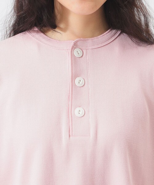 Healthknit(ヘルスニット)の「【別注】Healthknit / ヘビー リブ ショートスリーブ Tシャツ(Tシャツ/カットソー・レディース・ホワイト系その他7/ピンク/ネイビー・ONE SIZE)」の15枚目の写真
