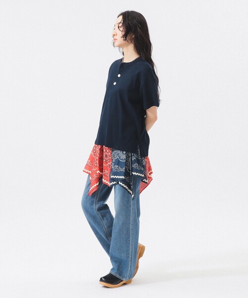 Healthknit(ヘルスニット)の「【別注】Healthknit / ヘビー リブ ショートスリーブ Tシャツ(Tシャツ/カットソー・レディース・ホワイト系その他7/ピンク/ネイビー・ONE SIZE)」の20枚目の写真