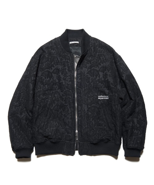 uniform experiment(ユニフォームエクスペリメント)の「JACQUARD SHORT BLOUSON(ブルゾン・メンズ・ブラック・2/3/4/1/5)」の1枚目の写真