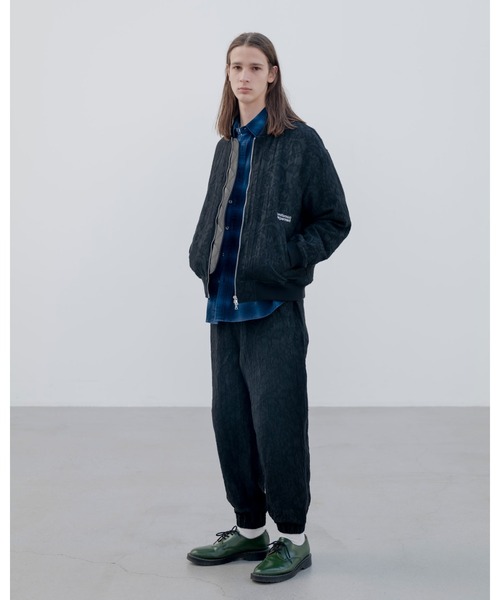 uniform experiment(ユニフォームエクスペリメント)の「JACQUARD SHORT BLOUSON(ブルゾン・メンズ・ブラック・2/3/4/1/5)」の3枚目の写真