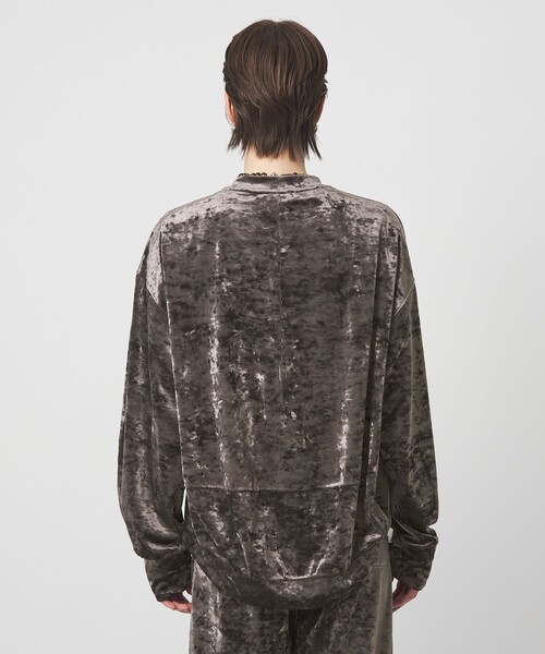 ASTRAET(アストラット)の「<ASTRAET>ベロア スソジップ クルーネックカットソー(Tシャツ/カットソー・レディース・ライトグレー/ダークグレー・FREE)」の8枚目の写真