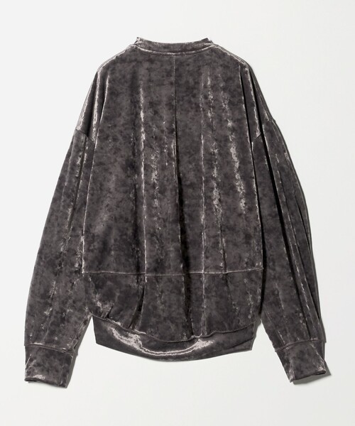 ASTRAET(アストラット)の「<ASTRAET>ベロア スソジップ クルーネックカットソー(Tシャツ/カットソー・レディース・ライトグレー/ダークグレー・FREE)」の10枚目の写真