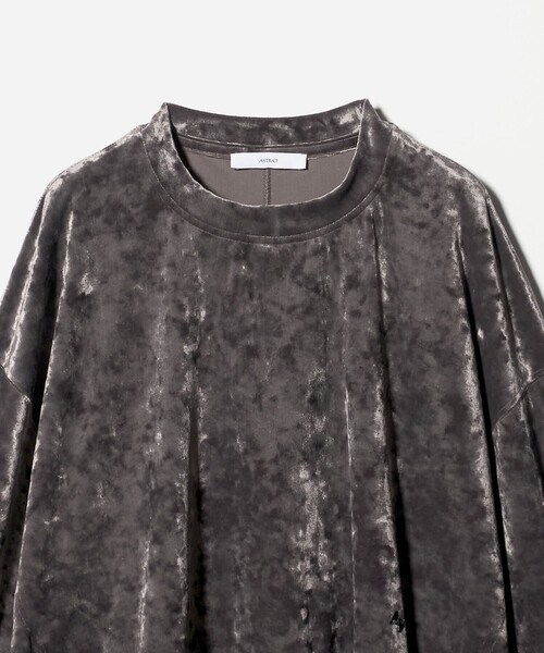 ASTRAET(アストラット)の「<ASTRAET>ベロア スソジップ クルーネックカットソー(Tシャツ/カットソー・レディース・ライトグレー/ダークグレー・FREE)」の11枚目の写真