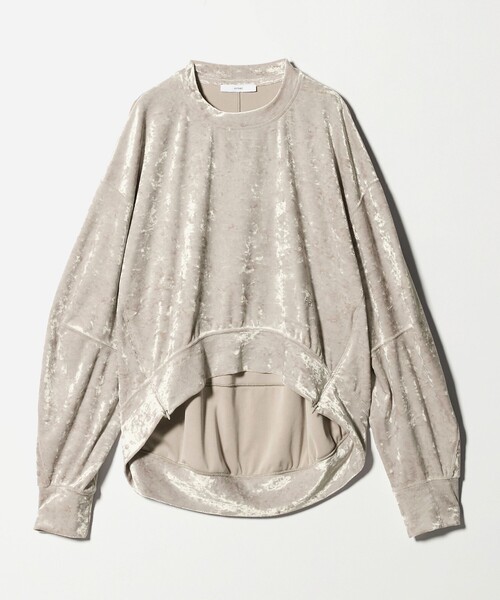 ASTRAET(アストラット)の「<ASTRAET>ベロア スソジップ クルーネックカットソー(Tシャツ/カットソー・レディース・ライトグレー/ダークグレー・FREE)」の18枚目の写真