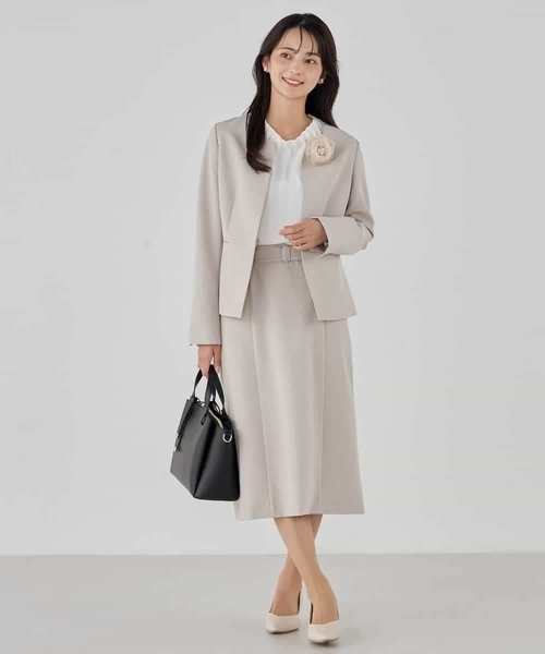 a.v.v（アーヴェヴェ）の「【洗える/ストレッチ/セットアップ対応】ダブルクロスタイトスカート（スカート・レディース・グレー系その他/ブラック/ネイビー・38/40/36）」の12枚目の写真