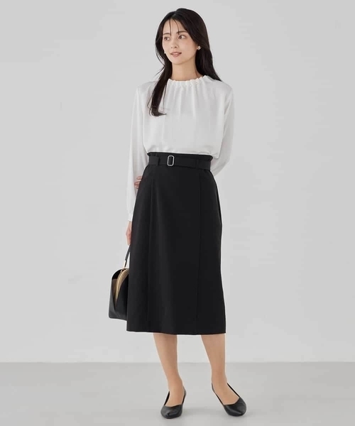 a.v.v（アーヴェヴェ）の「【洗える/ストレッチ/セットアップ対応】ダブルクロスタイトスカート（スカート・レディース・グレー系その他/ブラック/ネイビー・38/40/36）」の17枚目の写真
