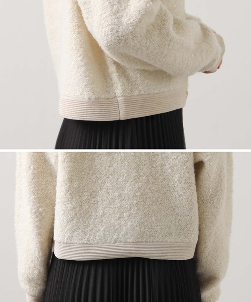 Gready Brilliant（グレディブリリアン）の「ブークレスパンコールニット（ニット/セーター・レディース・アイボリー/ブルー・FREE）」の3枚目の写真