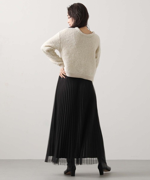 Gready Brilliant（グレディブリリアン）の「ブークレスパンコールニット（ニット/セーター・レディース・アイボリー/ブルー・FREE）」の10枚目の写真