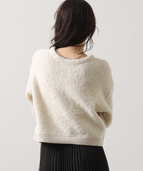 Gready Brilliant（グレディブリリアン）の「ブークレスパンコールニット（ニット/セーター・レディース・アイボリー/ブルー・FREE）」の14枚目の写真