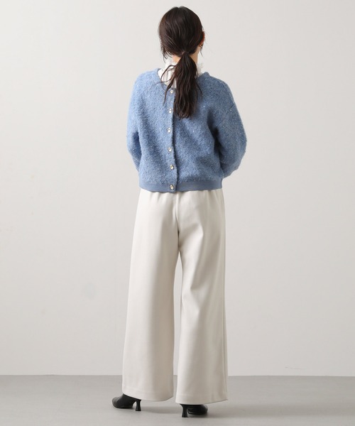 Gready Brilliant（グレディブリリアン）の「ブークレスパンコールニット（ニット/セーター・レディース・アイボリー/ブルー・FREE）」の18枚目の写真