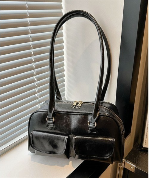 SHEPP（シープ）の「【26年春新作】ダブルポケットミニボストンバッグ（ボストンバッグ・レディース・ブラック/アイボリー/ブラウン・F）」の8枚目の写真