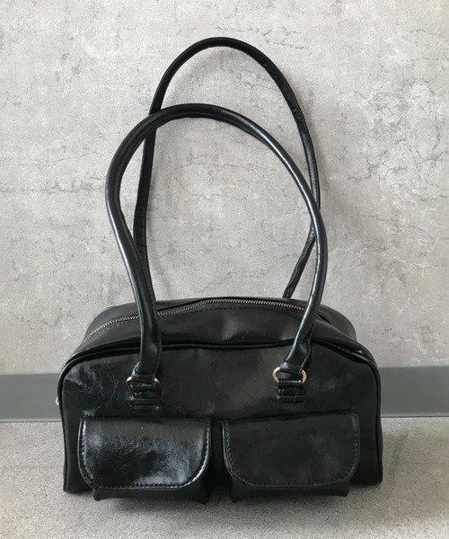 SHEPP（シープ）の「【26年春新作】ダブルポケットミニボストンバッグ（ボストンバッグ・レディース・ブラック/アイボリー/ブラウン・F）」の16枚目の写真