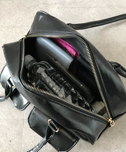 SHEPP（シープ）の「【26年春新作】ダブルポケットミニボストンバッグ（ボストンバッグ・レディース・ブラック/アイボリー/ブラウン・F）」の20枚目の写真