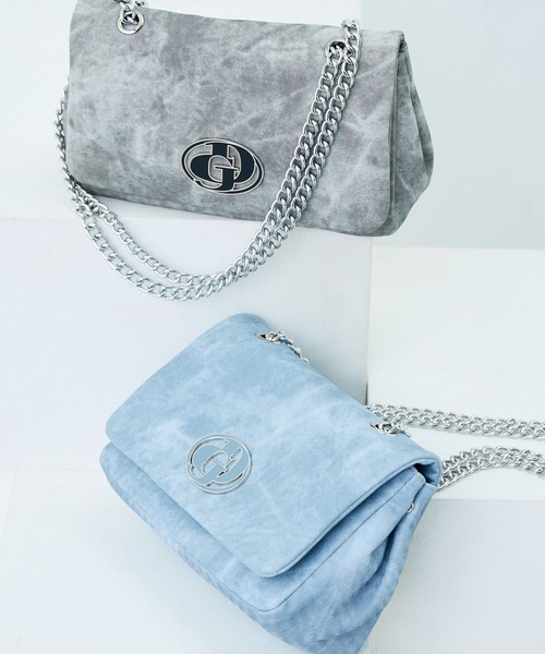 GYDA（ジェイダ）の「GYDA(ジェイダ)チェーンショルダーバッグ GY-B427 ビッグメタル（ショルダーバッグ・レディース・アイボリー/グレー/ブルー・FREE）」の22枚目の写真