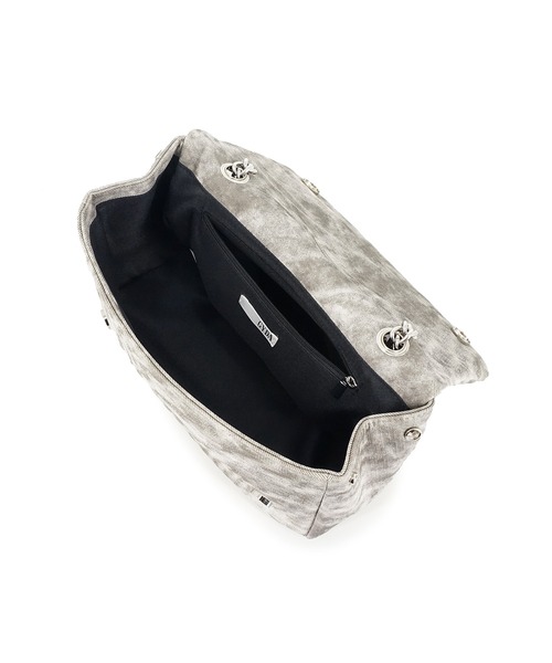 GYDA（ジェイダ）の「GYDA(ジェイダ)チェーンショルダーバッグ GY-B427 ビッグメタル（ショルダーバッグ・レディース・アイボリー/グレー/ブルー・FREE）」の4枚目の写真