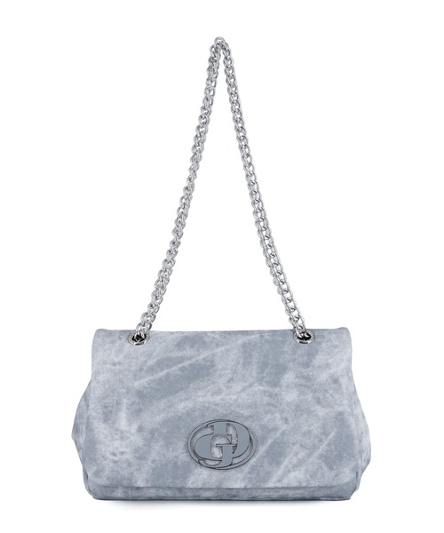 GYDA（ジェイダ）の「GYDA(ジェイダ)チェーンショルダーバッグ GY-B427 ビッグメタル（ショルダーバッグ・レディース・アイボリー/グレー/ブルー・FREE）」の5枚目の写真