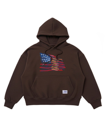 STIGMA（スティグマ）の「[STGM youth] FLAG CROP HOODIE BRN（パーカー）」