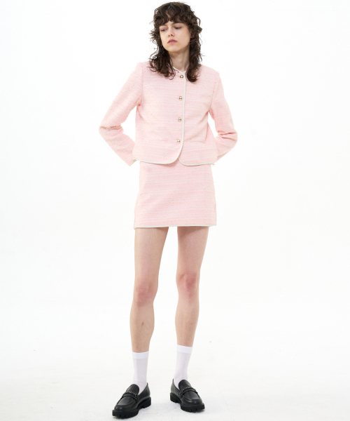 B QUIET(ビークワイエット)の「TWEED SKIRT SHORTS_PINK(スカート・レディース・その他・MEDIUM/SMALL)」の4枚目の写真