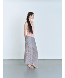 Persica Lace Long Skirt French Gray