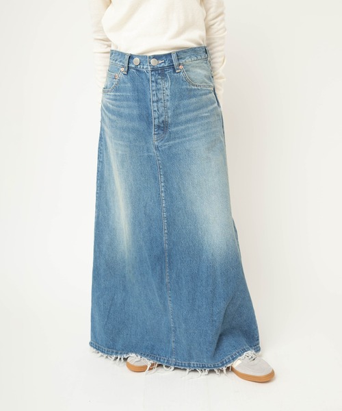 RNA-N（アールエヌエーエヌ）の「G1104 デニムロングスカート（デニムスカート・レディース・ライトインディゴブルー・FREE）」の2枚目の写真