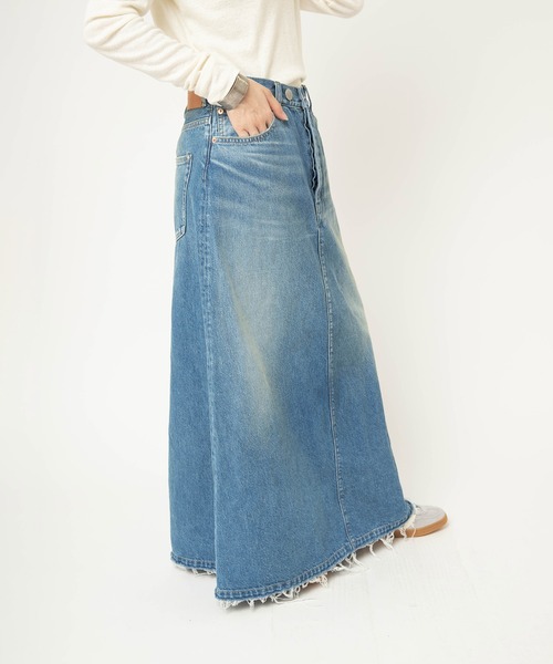 RNA-N（アールエヌエーエヌ）の「G1104 デニムロングスカート（デニムスカート・レディース・ライトインディゴブルー・FREE）」の3枚目の写真