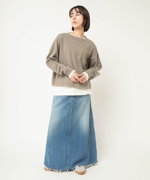 RNA-N（アールエヌエーエヌ）の「G1104 デニムロングスカート（デニムスカート・レディース・ライトインディゴブルー・FREE）」の8枚目の写真
