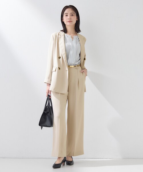 INDIVI（インディヴィ）の「【洗える／UVケア／SETUP可】着る日傘ワイドパンツ（その他パンツ・レディース・ライトグレー系5/ネイビー/ベージュ/サックスブルー/ブラック・05/03/40/38/36/15 /13/19）」の13枚目の写真