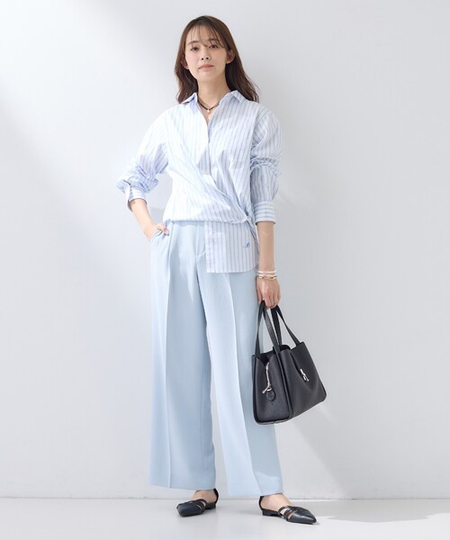INDIVI（インディヴィ）の「【洗える／UVケア／SETUP可】着る日傘ワイドパンツ（その他パンツ・レディース・ライトグレー系5/ネイビー/ベージュ/サックスブルー/ブラック・05/03/40/38/36/15 /13/19）」の16枚目の写真