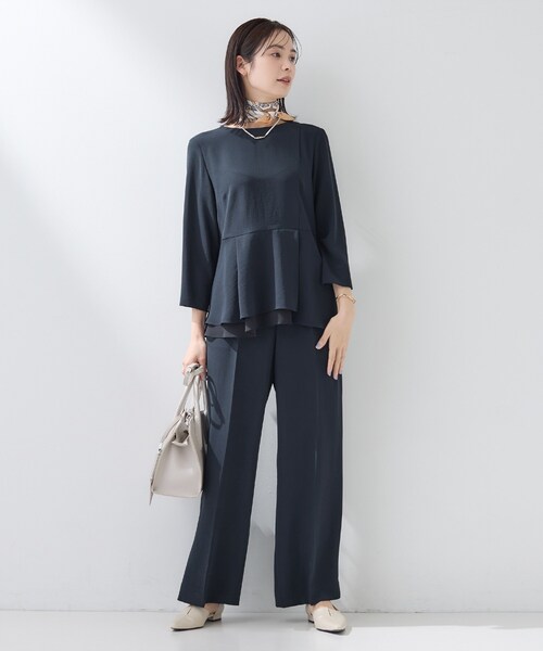 INDIVI（インディヴィ）の「【洗える／UVケア／SETUP可】着る日傘ワイドパンツ（その他パンツ・レディース・ライトグレー系5/ネイビー/ベージュ/サックスブルー/ブラック・05/03/40/38/36/15 /13/19）」の21枚目の写真