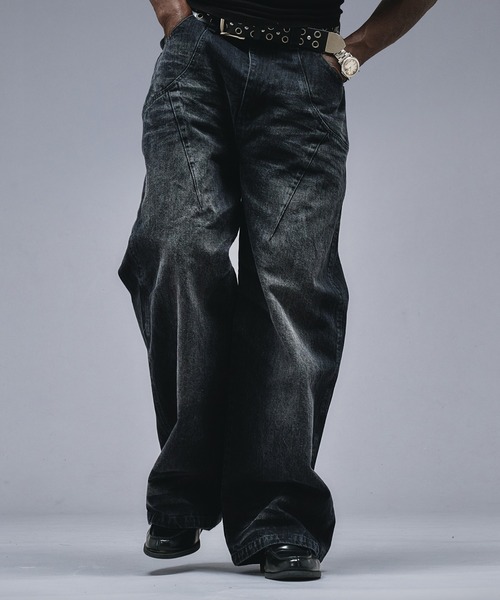 ANDER HUNK（アンダーハンク）の「13oz Whiskers Design Wide Denim