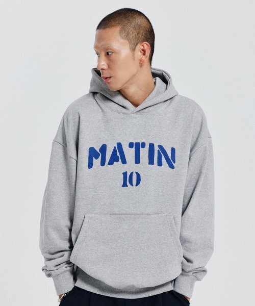 DE GRAND MATIN(ディグランドマーティン)の「V.HEAVY HOOD SWEAT MATIN_MELANGE GRAY(パーカー・メンズ・その他・FREE)」の1枚目の写真