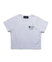 DAISY CROP TEE (WHITE MELANGE)