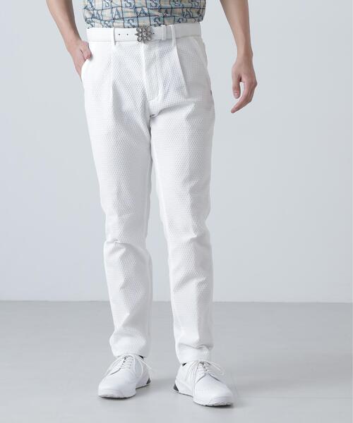 St ANDREWS(セントアンドリュース)の「【St ANDREWS】サッカージオメトリックジャガードパンツ (MENS)(その他パンツ・メンズ・ホワイト/ネイビー・L/S/LL1/LL/M)」の1枚目の写真