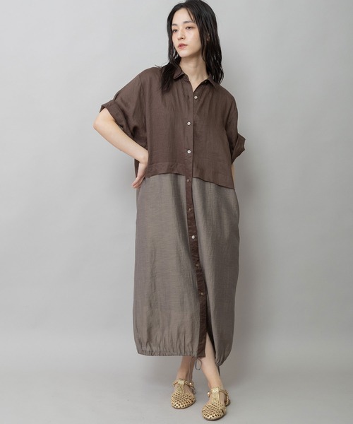 セール】【吸水性】【発散性】60sフレンチリネン×シアーローン