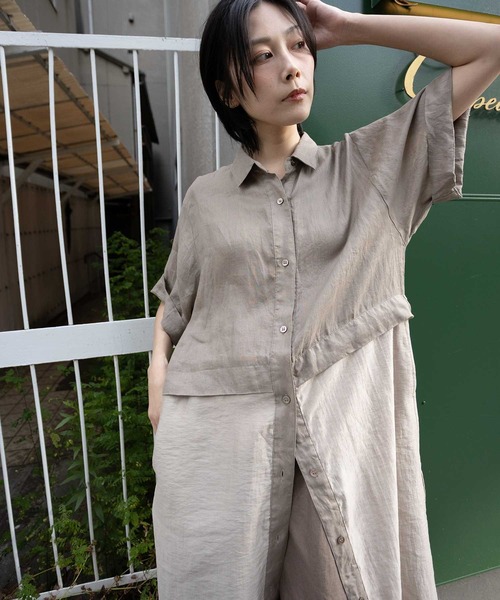 セール】【吸水性】【発散性】60sフレンチリネン×シアーローン