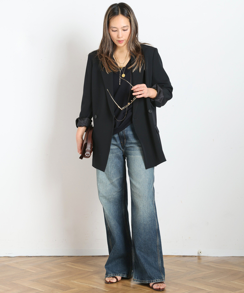 EVERYDAY I LIKE.(エヴリディアイライク)の「*Essential ジャケット(テーラードジャケット・レディース・ブラック・38/36)」の2枚目の写真