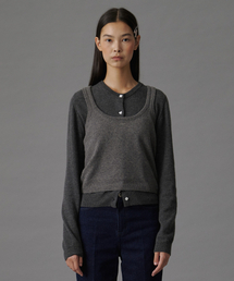 TWO-WAY KNIT BUSTIER CHARCOAL