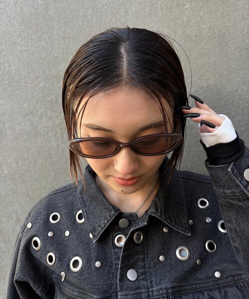 WHO'S WHO gallery（フーズフーギャラリー）の「OVAL SUNGLASSES（サングラス・レディース・ブラック/ブラウン・FREE）」の7枚目の写真