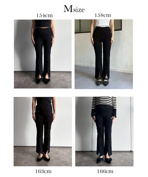 prose verse（プロズヴェール）の「【-3kg見え！】フロントスリットスーパーストレッチパンツ（その他パンツ・レディース・ブラック・PM/LARGE/TL/TM/MEDIUM/PL）」の2枚目の写真